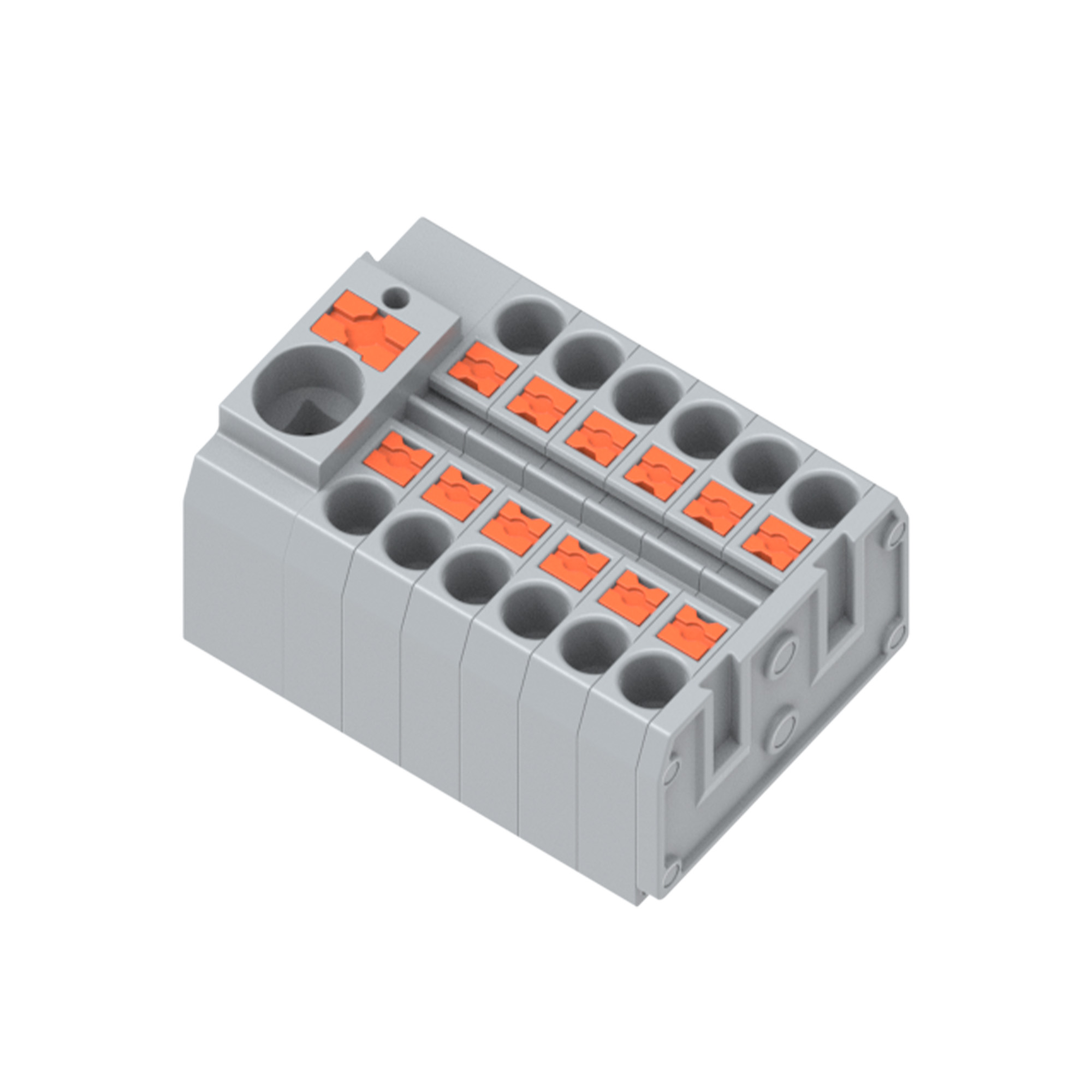 GW6 S2,5-12 (6mm&sup2;) INPUT (2.5mm&sup2;) DISTRIBUTION BLOCK - 3523