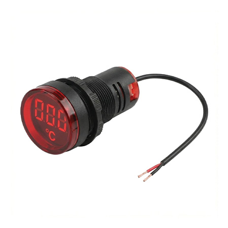 22mm YELLOW TEMPERATURE METER - 6518